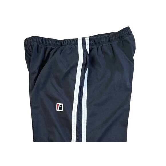 Vintage Franklin‎ Sport Track Pant Sweatpants Black W/ Stripe Baggy Y2k Wide - Picture 4 of 11